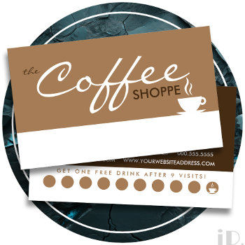 The Coffee Shoppe (color Customizable) Loyalty Card by identica at Zazzle