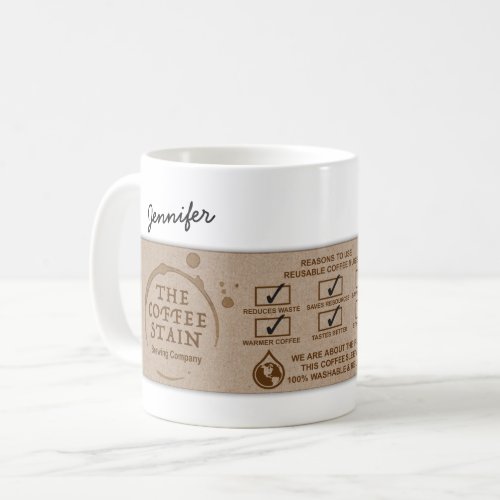 The Coffee Stain Environment Printed on Sleeve Coffee Mug