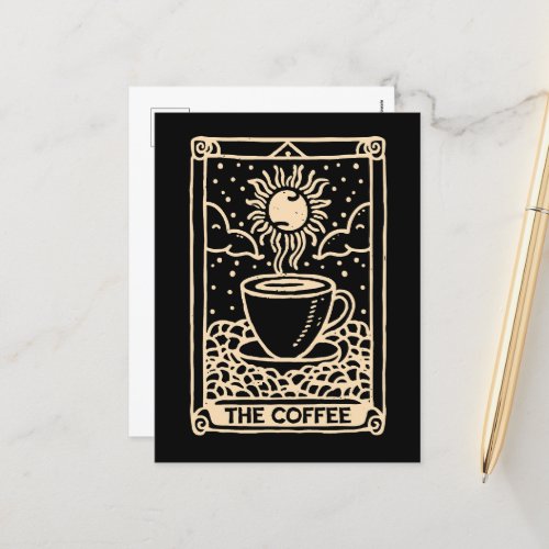 The coffee tarot card dark academia