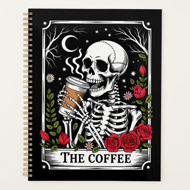 The Coffee Witchy Vibes Tote Bag – Magical Goth  Planner (Front)