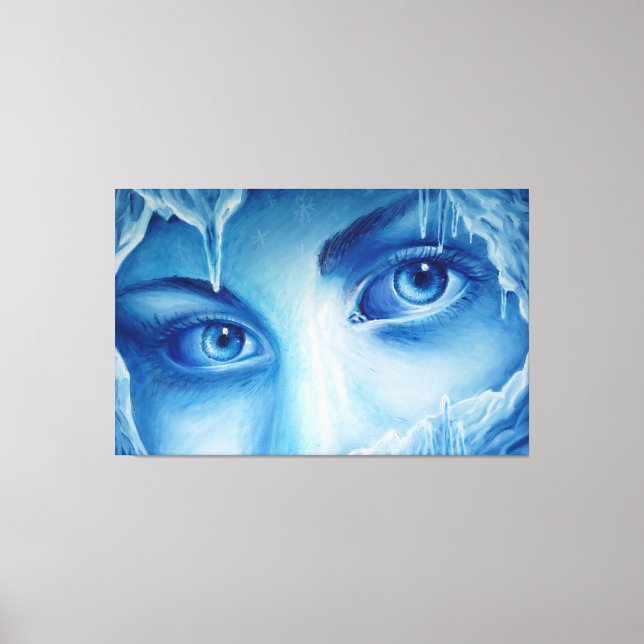 The cold eyes of winter canvas print (Front)
