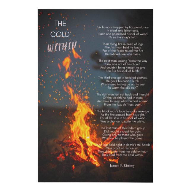 'The Cold Within'  Faux Canvas Print (Front)