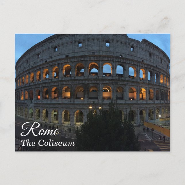 The Coliseum, Rome, Italy at Dusk - Postcard (Front)