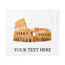 The Coliseum Rome, Italy Personalized Design Fleece Blanket
