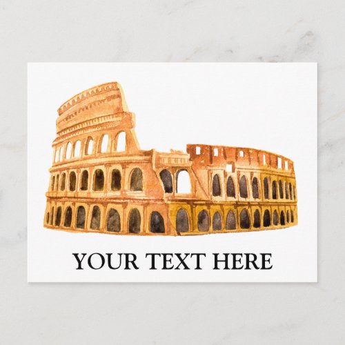 The Coliseum Rome Italy Personalized Design Postcard