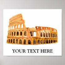 The Coliseum Rome, Italy Personalized Design Poster