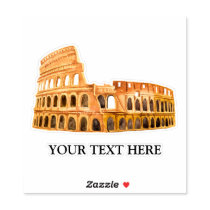 The Coliseum Rome, Italy Personalized Design Sticker