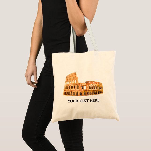The Coliseum Rome, Italy Personalized Design Tote Bag (Front (Product))