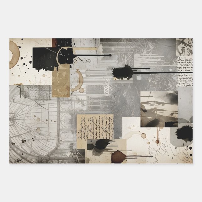 The Collage Trio: Premium Multi-Use Wrapping & Dec Paper Sheets (Front)