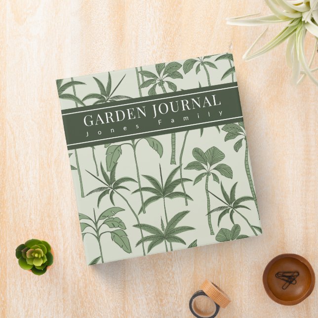 The Collected Oasis: Botanical Palm Document Sage 3 Ring Binder (In Situ)