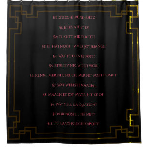 The Cologne Basic Law - Cologne Art Nouveau Shower Curtain