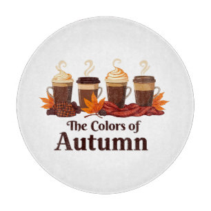 The color of autumn Pumpkin Spice Coffee Fall Cutting Board