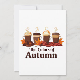 The color of autumn Pumpkin Spice Coffee Fall Invitation