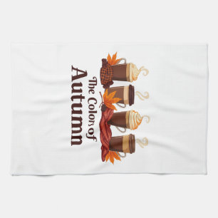 The color of autumn Pumpkin Spice Coffee Fall  Kitchen Towel