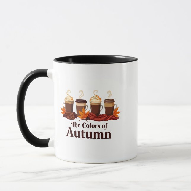 The color of autumn Pumpkin Spice Coffee Fall  Mug (Left)