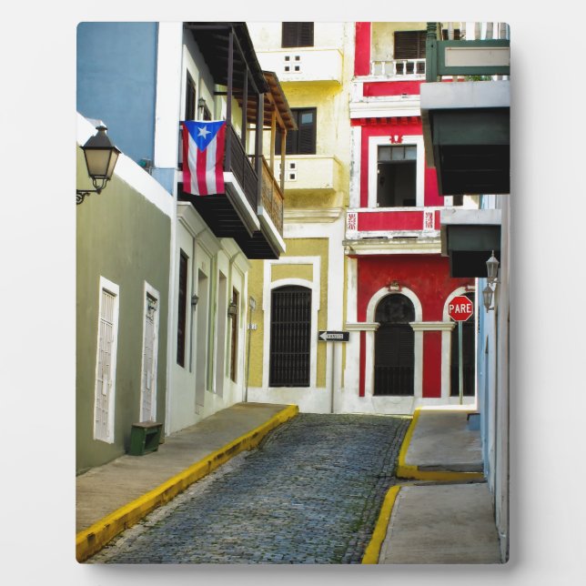 the color of old San Juan Puerto Rico Plaque (Front)