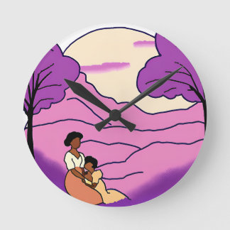 The Color Purple Round Clock