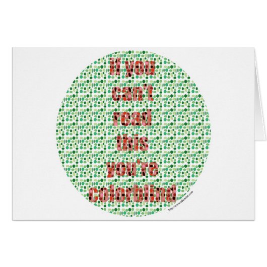 The Colorblind test Cards (Front Horizontal)