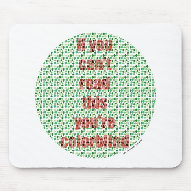 The Colorblind test Mouse Pad (Front)