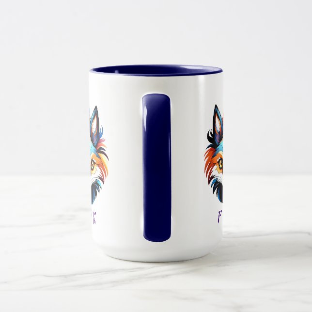 The Colored Fox - Head Portrait Mug (Handle)