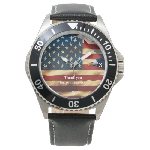 The Colorful All American Eagle with Flag Watch