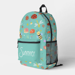 The Colorful Cute Bugs Kids Printed Backpack