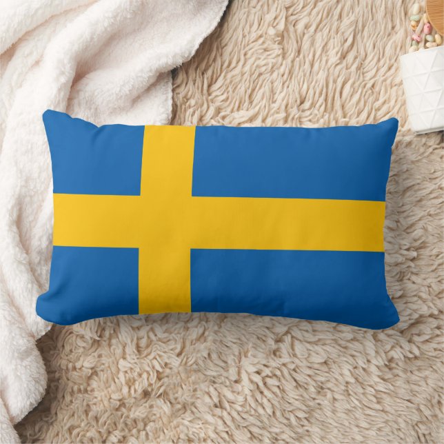 The Colorful Flag of Sweden Lumbar Pillow (Blanket)