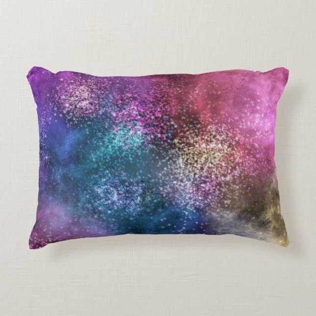 The Colorful Galaxy Accent Pillow (Front)
