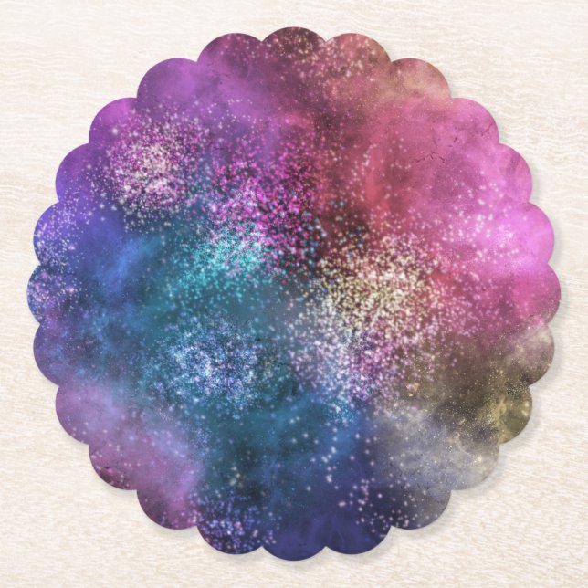 The Colorful Galaxy Paper Coaster (Front)