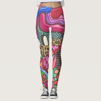 The colorful houses leggings