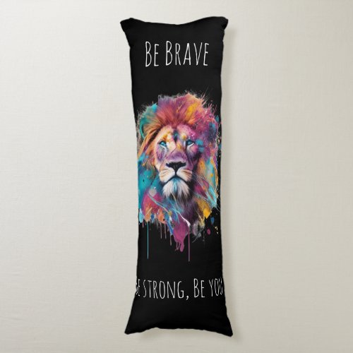 The Colorful Lion Sherpa Blanket Body Pillow