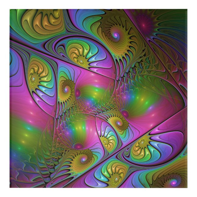 The Colorful Luminous Trippy Abstract Fractal Art (Front)