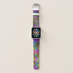 The Colorful Luminous Trippy Abstract Fractal Art Apple Watch Band