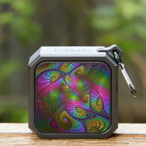 The Colorful Luminous Trippy Abstract Fractal Art Bluetooth Speaker