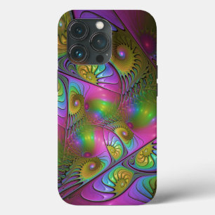 The Colorful Luminous Trippy Abstract Fractal Art iPhone 13 Pro Case
