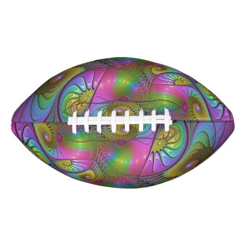 The Colorful Luminous Trippy Abstract Fractal Art Football