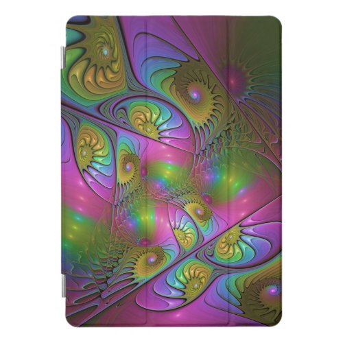The Colorful Luminous Trippy Abstract Fractal Art iPad Pro Cover