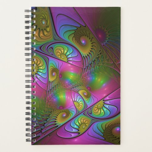 The Colorful Luminous Trippy Abstract Fractal Art Planner