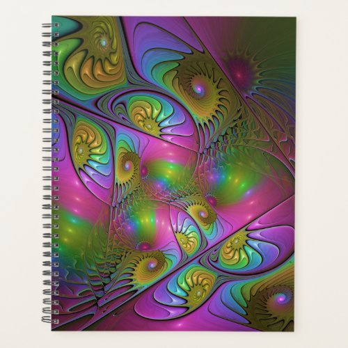 The Colorful Luminous Trippy Abstract Fractal Art Planner