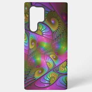 The Colorful Luminous Trippy Abstract Fractal Art Samsung Galaxy S22 Ultra Case
