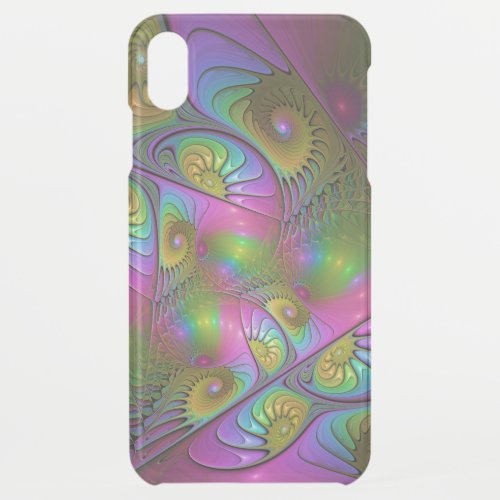 The Colorful Luminous Trippy Abstract Fractal Art iPhone XS Max Case