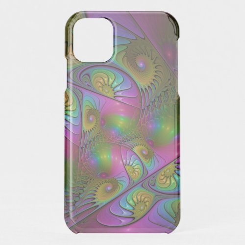 The Colorful Luminous Trippy Abstract Fractal Art iPhone 11 Case