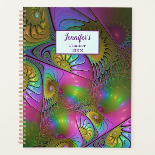 The Colorful Luminous Trippy Abstract Fractal Name Planner
