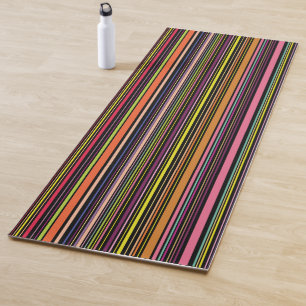 The colorful pattern yoga mat