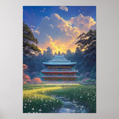 The Colorful Traditional Japanese Inn Poster