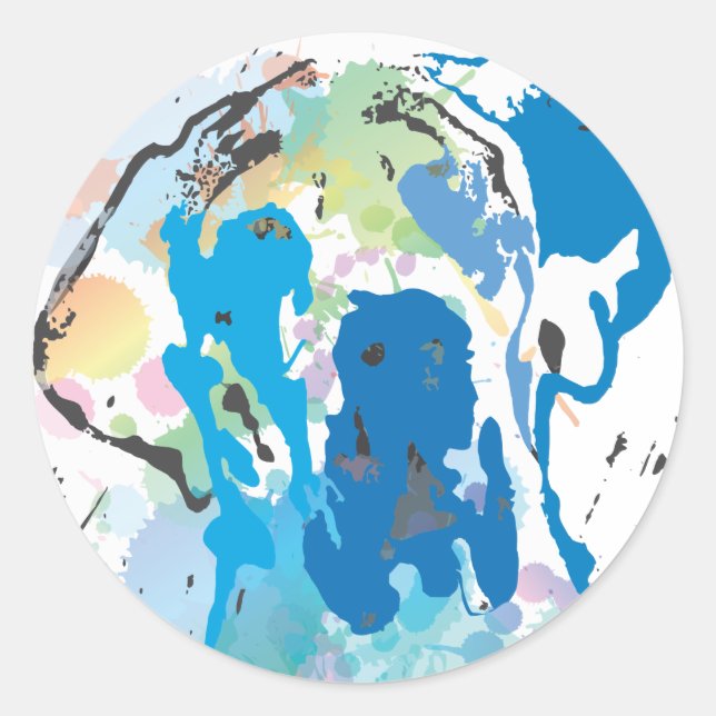 The colors Dane Classic Round Sticker (Front)