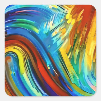 the colors in the sky square sticker