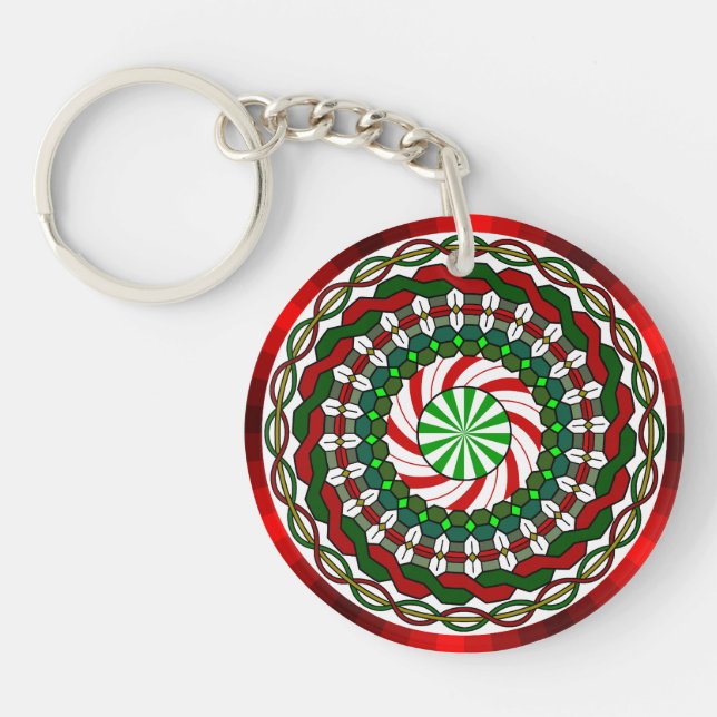The Colors of Christmas Acrylic Keychain (Front)