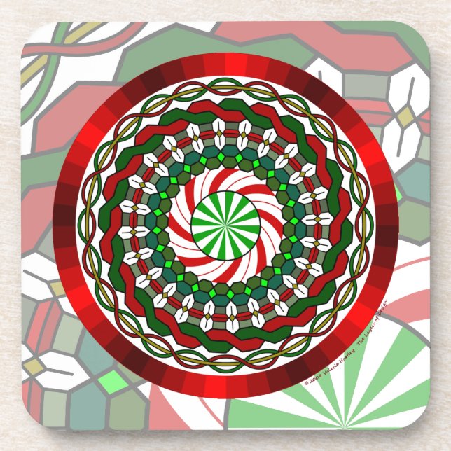 The Colors of Christmas Square Coaster (Front)