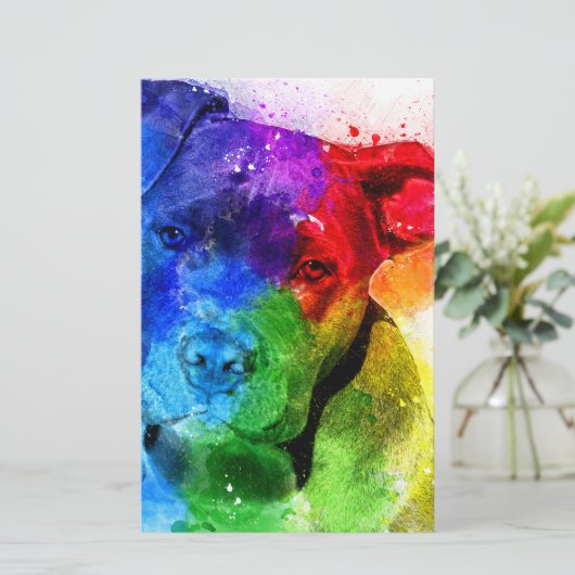 The colors of Love are a Pitbull (Standing Front)